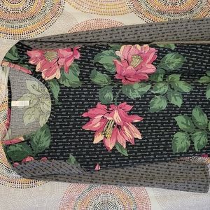 Lularoe Lynnae Long Sleeve Top Arrows Floral